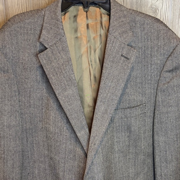 Lauren Ralph Lauren Men's Classic Wool Gray Houndstooth  Sport Coat - Size 46S - Picture 3 of 11